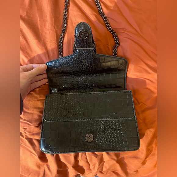 DEEPMEOW Black Leather Shoulder Chain Purse - Picture 4 of 5